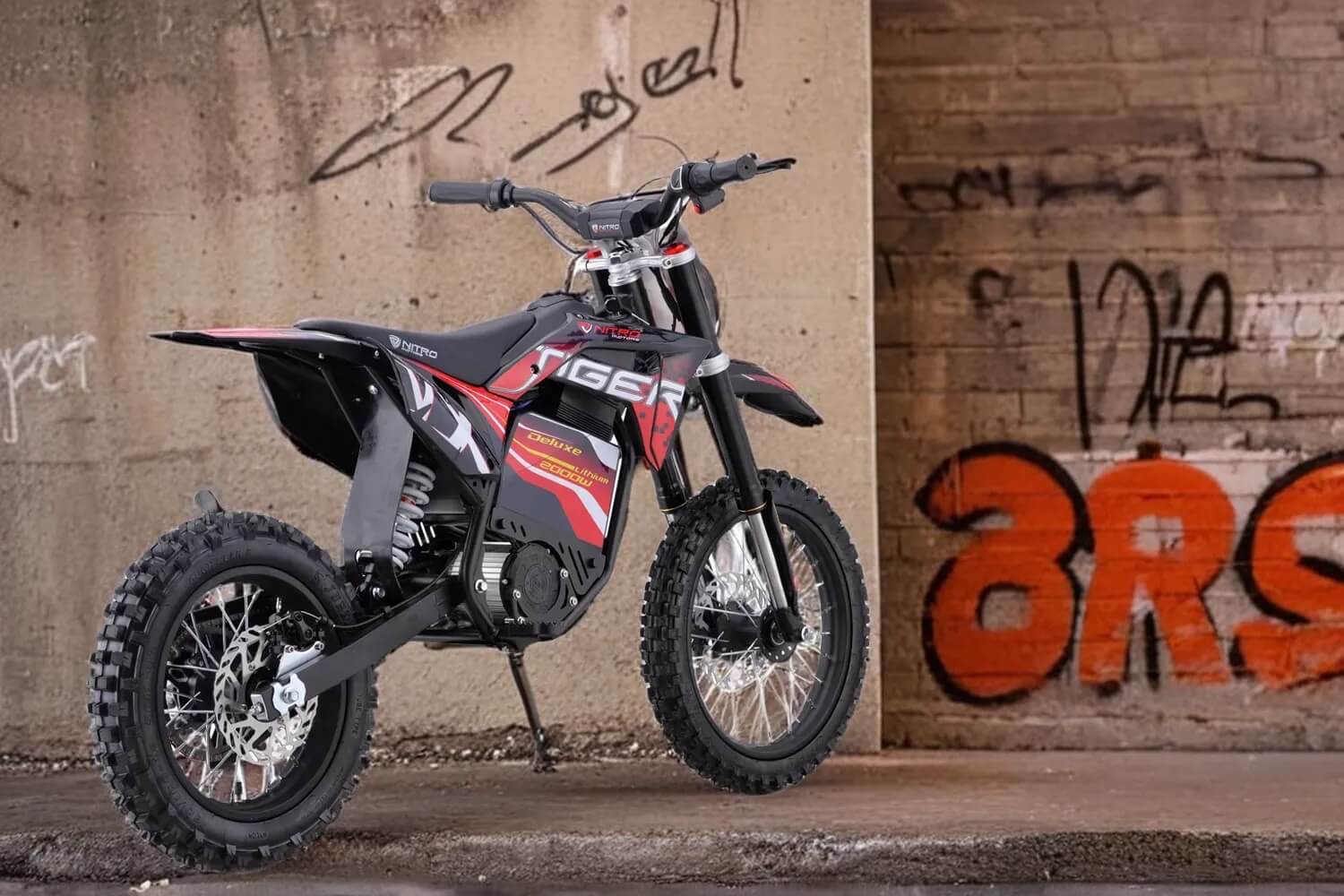 Tiger VX 2000W 60V Electric Dirt Bike Kids Motorbike 1300w Neodymium Magnet Motor Lithium-Ion Battery